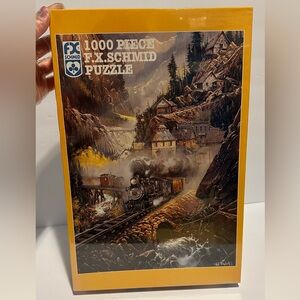 FX Schmid 1000pc Puzzle SILVER BELLE RUN Railroad Train MIning Ted Blaylock 1995